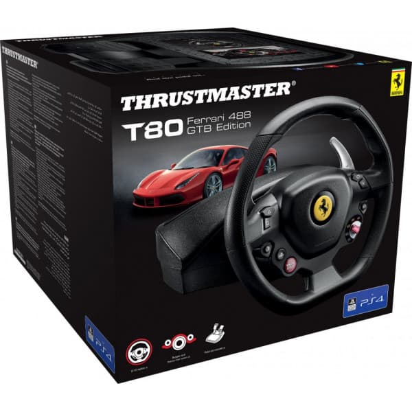 Thrustmaster T80 Ferrari 488 GTB rattedyr, PS4 / PS5 / PC