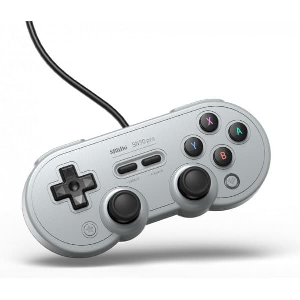 8BitDo SN30 Pro USB spilcontroller, grå, Switch / PC