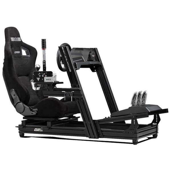 Next Level Racing Gtelite Aluminium Simulator Cockpit - Wheel Plate Edition Harmaa