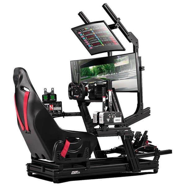 Next Level Racing Gtelite Aluminium Simulator Cockpit - Wheel Plate Edition Harmaa