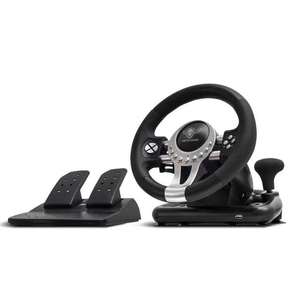 Spirit Of Gamer Ohjauspyörä Ja Polkimet Race Pro Wheel 2 Hopeinen