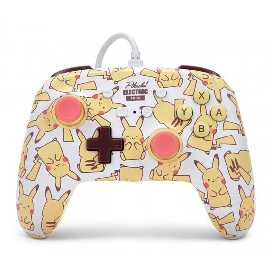 PowerA Enhanced Wired Controller - Pikachu Blush (Kantstött) - Nintendo Switch