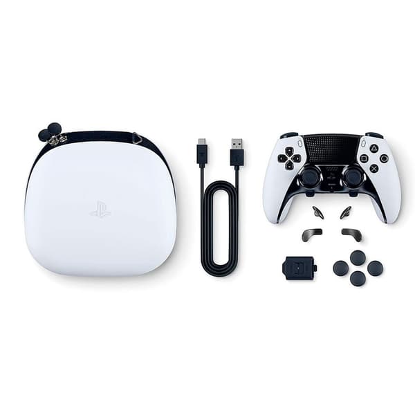 Playstation Ps Dualsense Edge 5 Langaton Ohjain Hopeinen