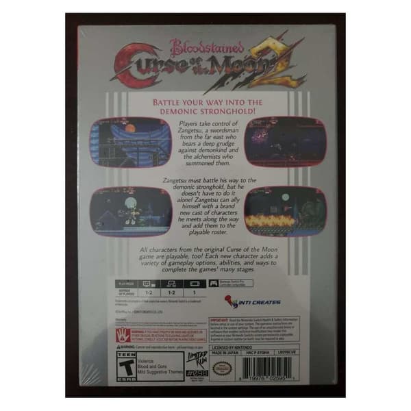 Limited Run Switch Bloodstained Curse Of The Moon 2 Classic Edition Imp