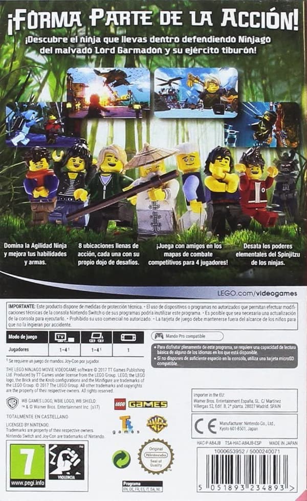 Warner Bros Switch La Lego Ninjago Transparent