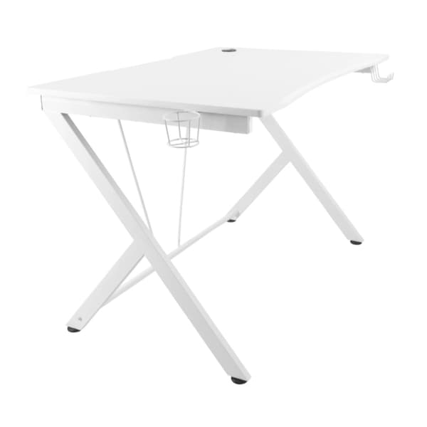 Stabilt Gamingbord med Metallben og PVC-Behandlet Overflate - Innebygd Hodesettoppheng