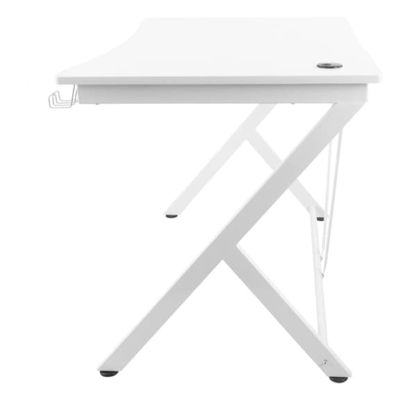 Stabilt Gamingbord med Metallben og PVC-Behandlet Overflate - Innebygd Hodesettoppheng