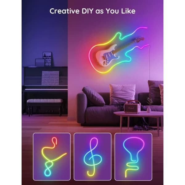 Govee Neon Rope LED-ljusslang, 2 m