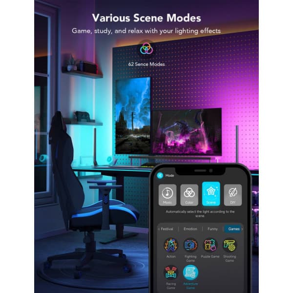 Govee DreamView G1 Pro Gaming Light Kit - lyspaneler, 2 stk