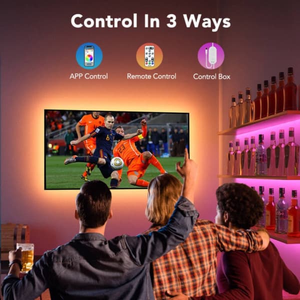 Govee RGB Bluetooth Backlight -älykäs LED-valonauha, 46” - 50” televisiolle