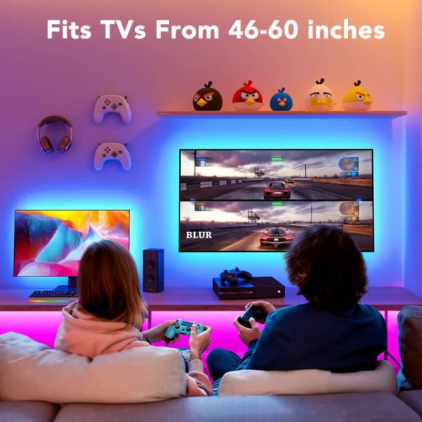 Govee RGB Bluetooth Backlight -älykäs LED-valonauha, 46” - 50” televisiolle