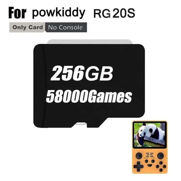 PowKiddy RG20S TF-kort, 256GB lager, 58000 spil,256G 58000SPIL