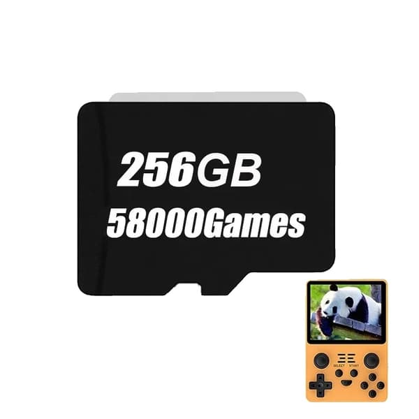 PowKiddy RG20S TF-kortti, 256GB tallennustila, 58000 peliä,256G 58000PELAAJAA 256G 58000GAMES