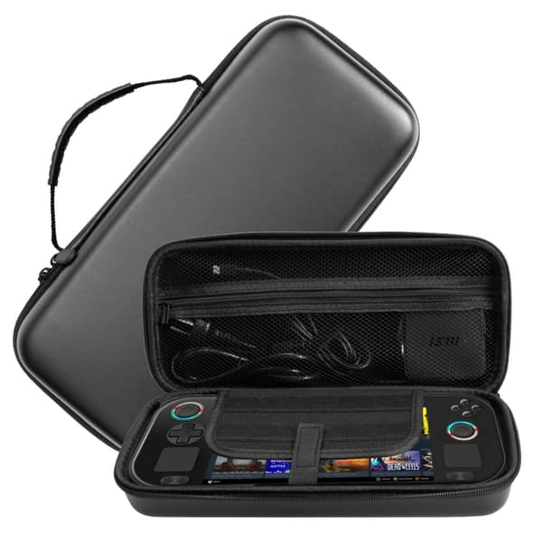 Säilytyslaukku ASUS ROG Ally X:lle lisälokerolla - Musta