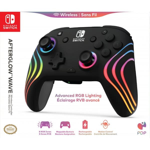 PDP Afterglow Wave Wireless Controller - trådlös spelkontroll, svart, Switch