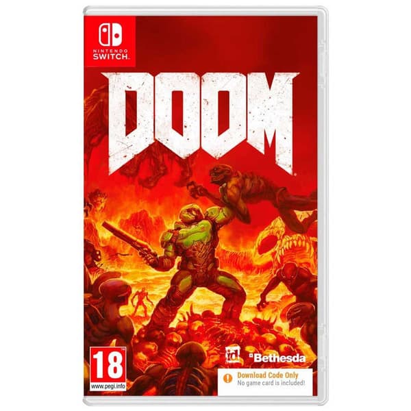 Nintendo Games Switch Doom 2016 Code In The Box Rød