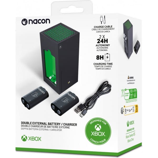 Nacon Double External Battery -akkupaketit + laturi, Xbox