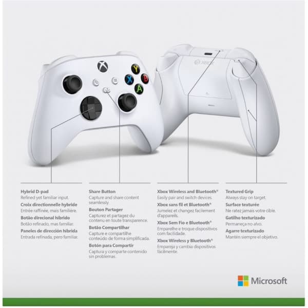 Microsoft Xbox -langaton ohjain, valkoinen, Xbox / PC