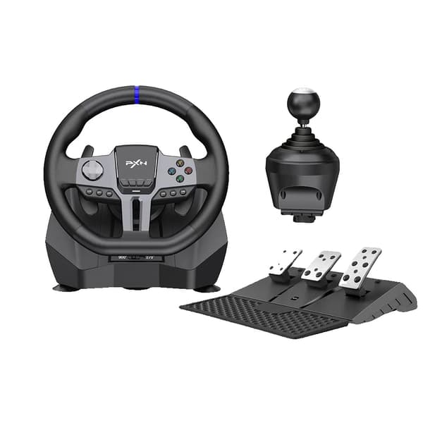 Racerkørsel Rat, Multi-Platform Kompatibilitet, Justerbar Rotationsvinkel, Vibrationsfeedback