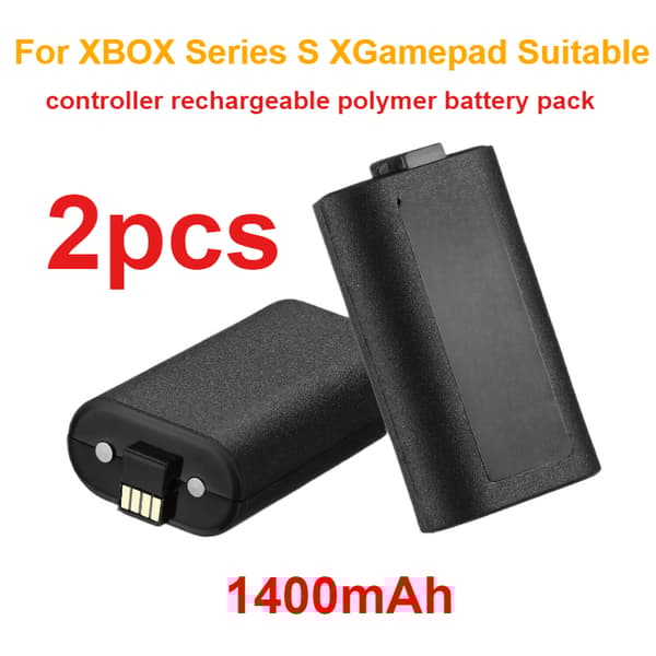 Genopladeligt batteripakke til Xbox Series X/S-controller, 1400mAh kapacitet, kompatibel med Xbox One S/X, nem installation.
