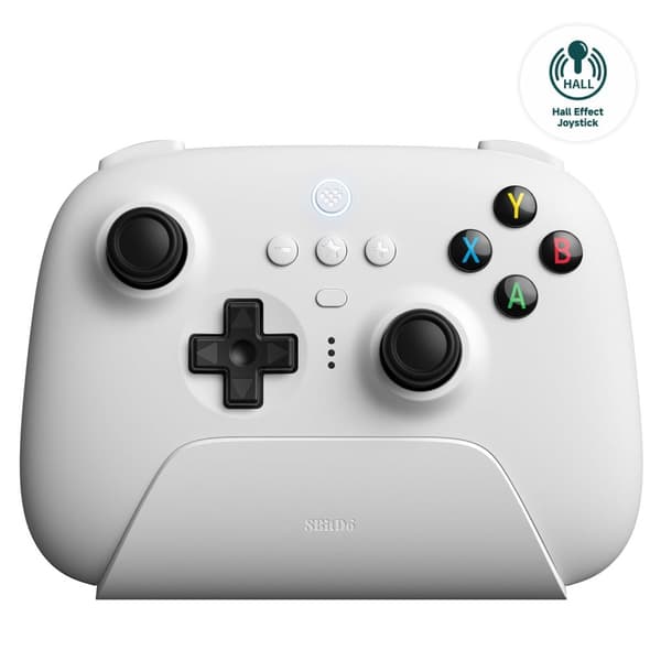 8BitDo Ultimate 2.4G Pad White PC Hall Effect PC, macOS & Android (DEMO EX) - Gaming (begagnad)