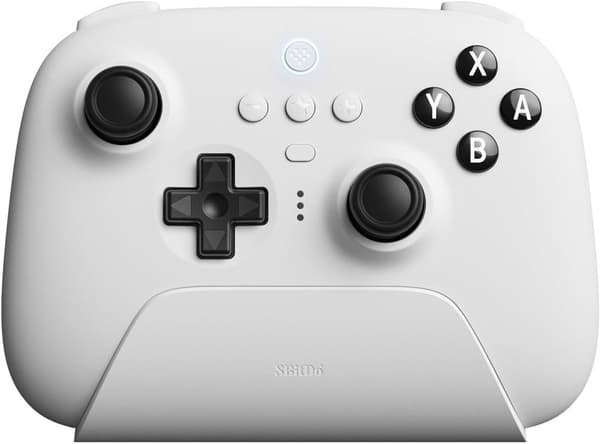 8BitDo Ultimate BT Pad White w Charging Dock, Switch, PC & Android (DEMO EX) - Gaming (begagnad)