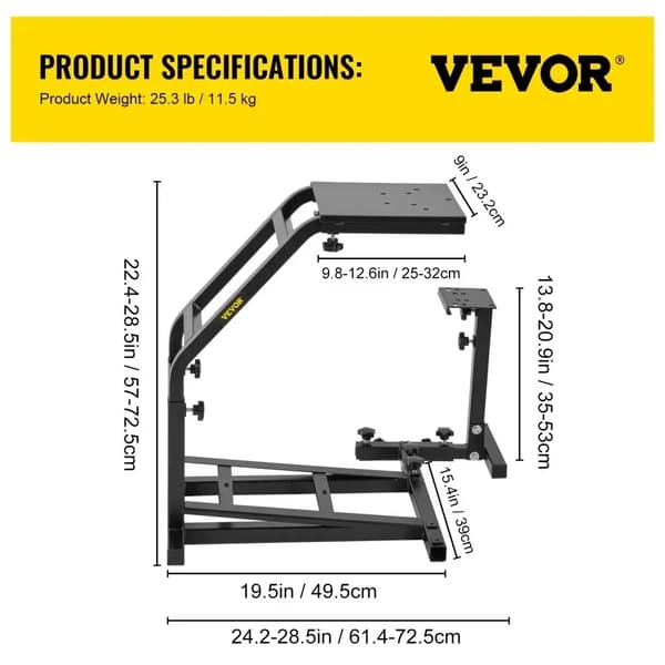 Ratstyring Stand, Foldbar, Logitech G25 G27 G29 G920 Support,G29 G27 G25
