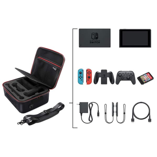 Rejsetui/etui til Nintendo Switch (sort)