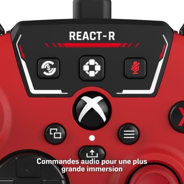 Langallinen peliohjain - TURTLE BEACH - REACT-R - Punainen - Xbox ja Windows