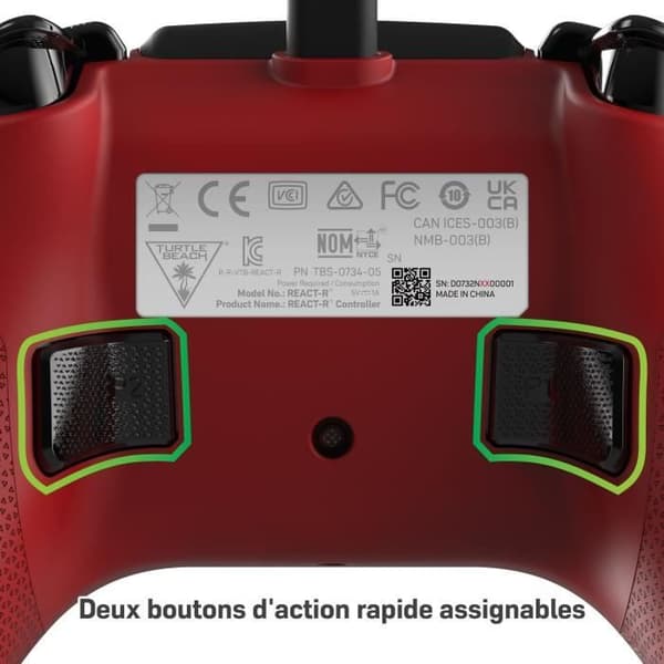 Langallinen peliohjain - TURTLE BEACH - REACT-R - Punainen - Xbox ja Windows