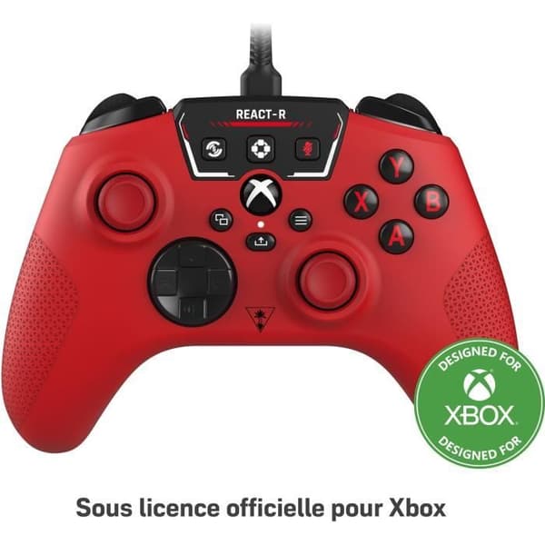 Langallinen peliohjain - TURTLE BEACH - REACT-R - Punainen - Xbox ja Windows