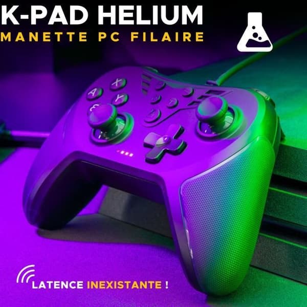 Peliohjain - THE G-LAB - K-PAD HELIUM - Langallinen - PC ja PS - Musta