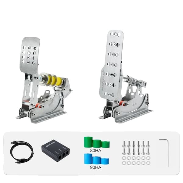 SIMJACK Racing Pedaler, Rustfrit Stål Konstruktion, Kompatibel med Logitech og Thrustmaster,UT-P2