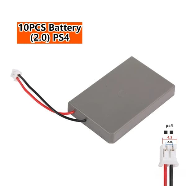 PS4/PS4 Pro Batteri, 2000mAh Kapacitet, Li-ion Teknik,10ST (2.0)PS4