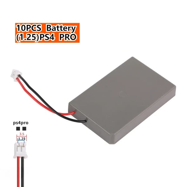 PS4/PS4 Pro Akun, 2000mAh Kapasiteetti, Li-ion Teknologia,10KPL (1.25)PS4PRO