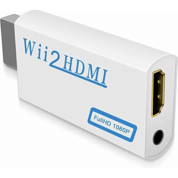 INF HDMI-adapter Kompatibel med Nintendo Wii – Full HD 1080p Vit