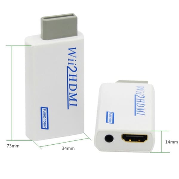 INF HDMI-adapter Kompatibel med Nintendo Wii - Full HD 1080p Hvit