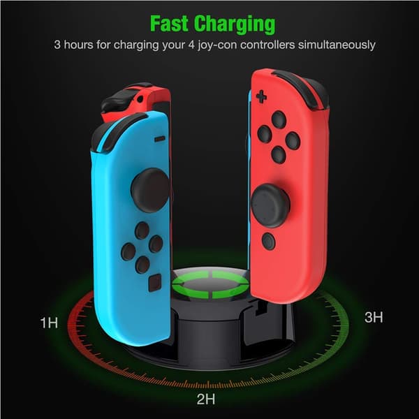 INF Nintendo Switch Joy-Con -latausasema 4 peliohjaimelle