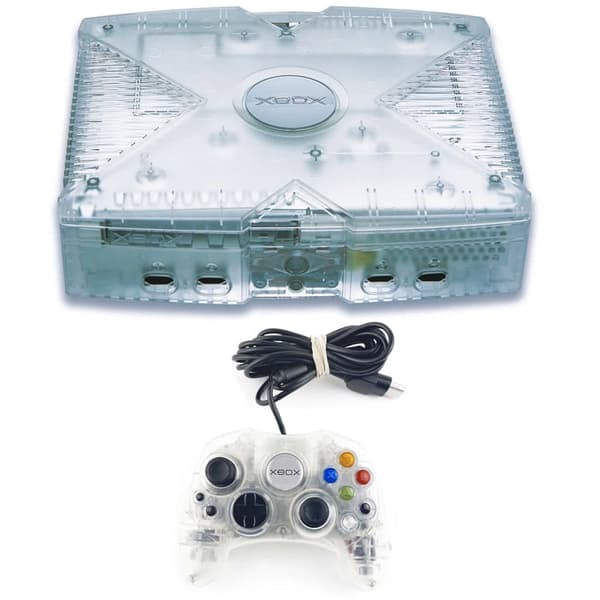 Xbox Basenhet - Crystal + Xbox Controller S - Xbox (brukt)