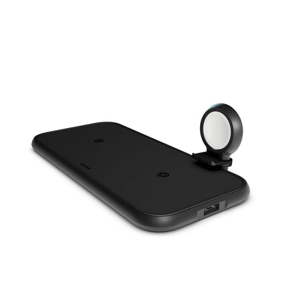 ZENS 4in1 Dual Alu. Lader QI 220V-Sladd 2x10W + 45W PD + Apple Watch Puck MFI