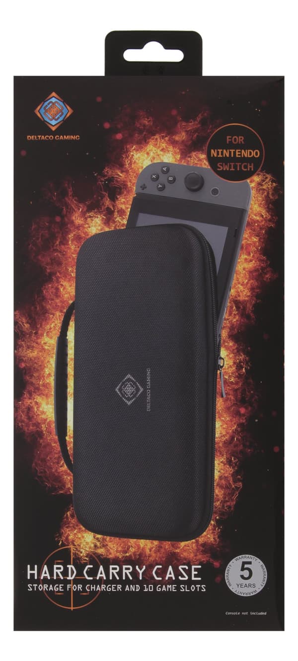 Nintendo Switch hard carry case, 10 slots for games, black