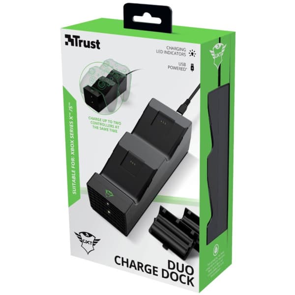 Trust GXT250 DUO CHARGE DOCK XB0X Laddningsstation för kontroller Xbox Series X, Xbox Series
