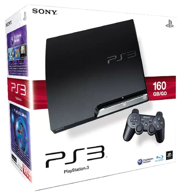 Playstation 3 PS3 Slim 160GB Black (Brugt)