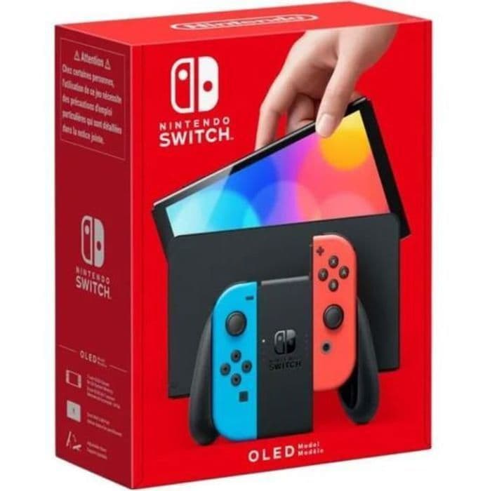 Nintendo Switch OLED bärbara spelkonsoller 17,8 cm (7") 64 GB Pekskärm Wi-Fi Blå, Röd