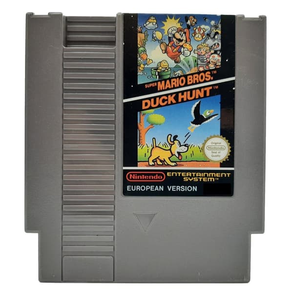Nintendo NES 8-bit Basenhet + Super Mario Bros & Duck Hunt (Begagnad)