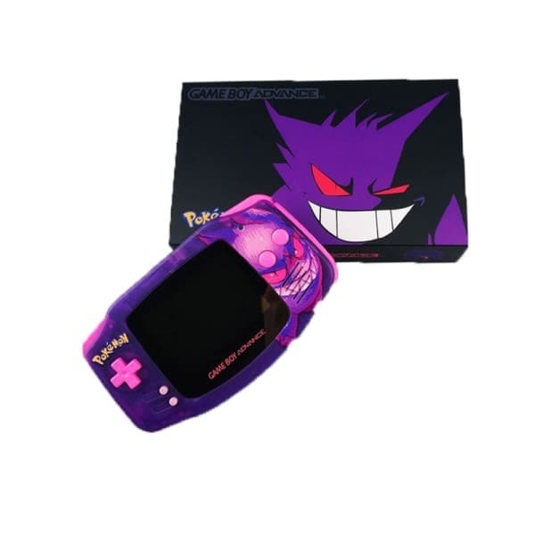 Video Game Console Pokemon Anime Figures Gengar Handheld Game Console GBA Highlight Color Display Toy