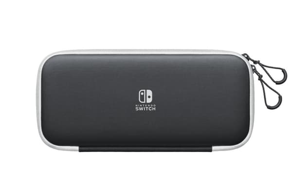 Nintendo Switch & Nintendo Switch OLED beskyttende etui med skærmbeskyttere - sort/hvid