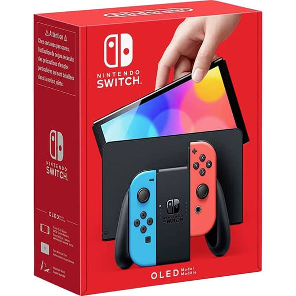 Nintendo Switch OLED-konsol 64 GB Neonröd, Neonblå Blå, Röd