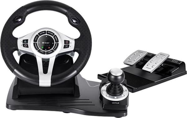 Tracer TRAJOY46524 Peliohjain Musta Ratti + Polkimet PlayStation 4, Playstation 3