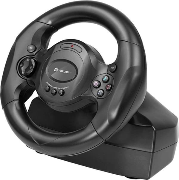 Tracer Rayder 4-in-1 musta ohjauspyörä PC:lle, PlayStation 4:lle, Playstation 3:lle, Xbox Onelle